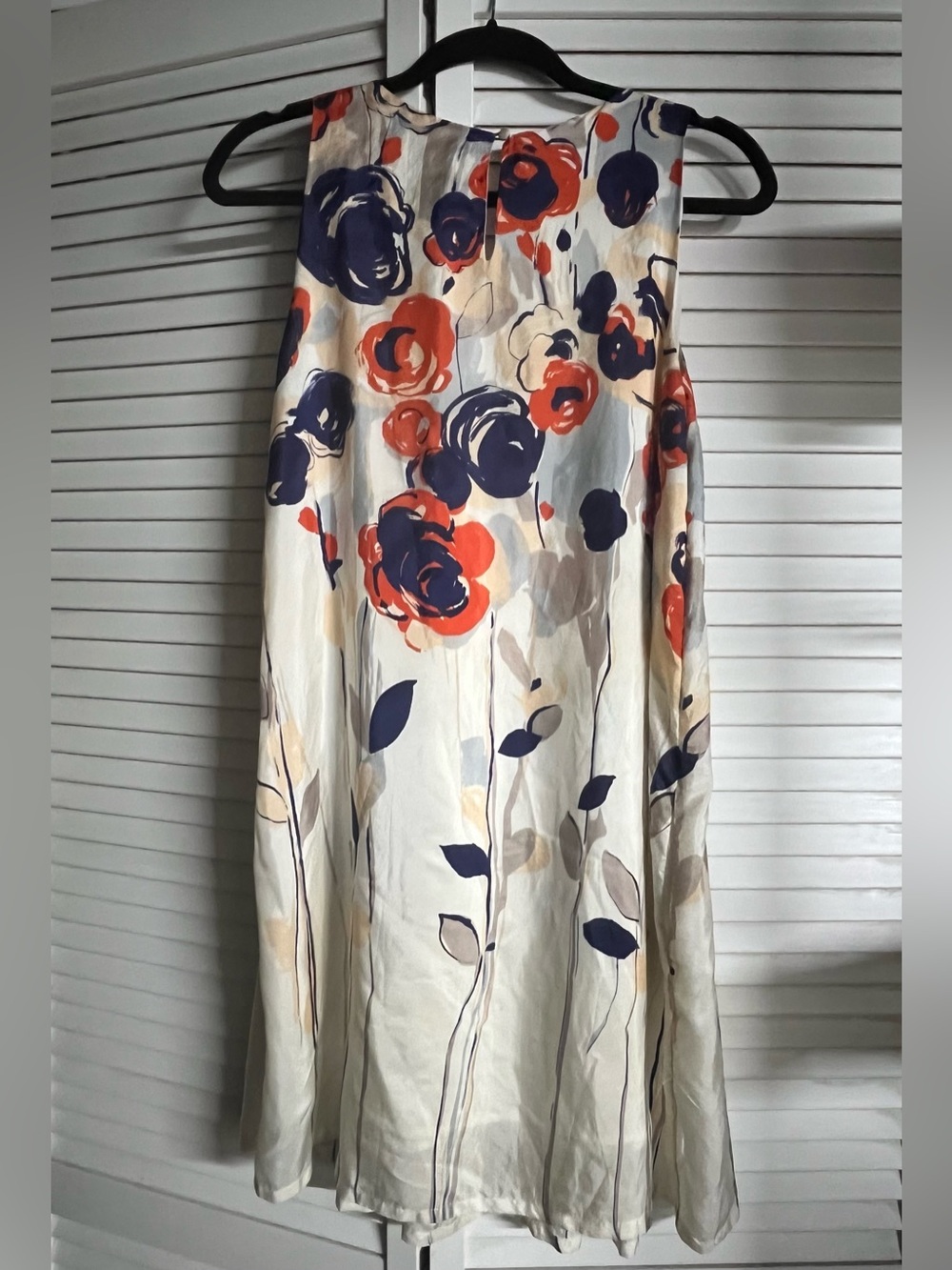 Anthropologie Women’s Cream 100% Silk Printed Sundress - Picture 7 of 7